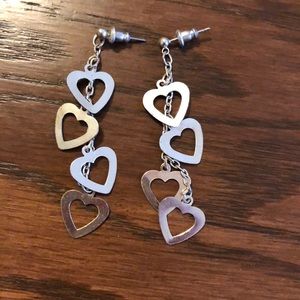 Dangly Heart Earrings